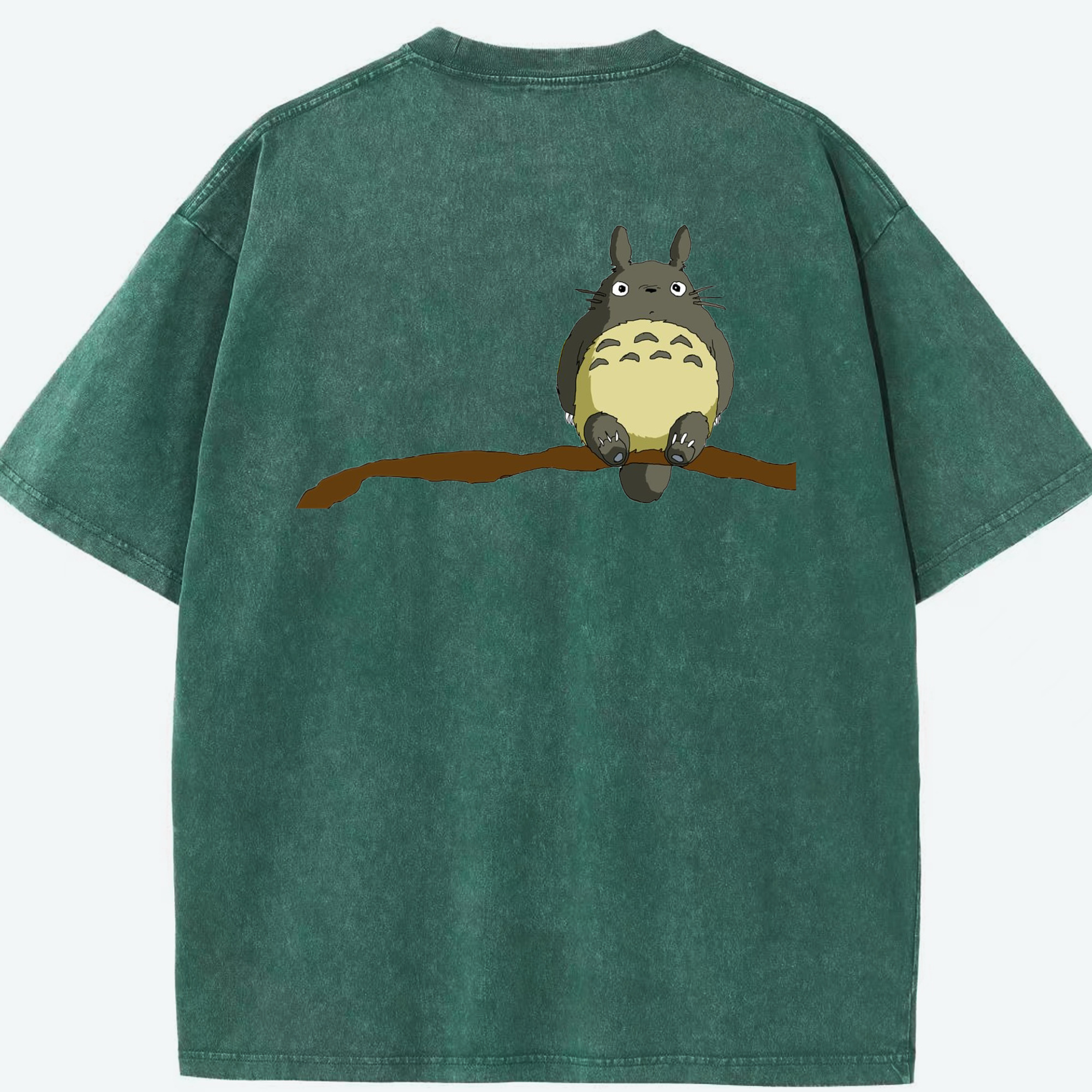 （画像用） となりのトトロ 草壁メイ 草壁サツキ My Neighbor Totoro Satsuki Kusakabe Mei Kusakabe 綿100% ヴィンテージ風 半袖Tシャツ（背面プリント）